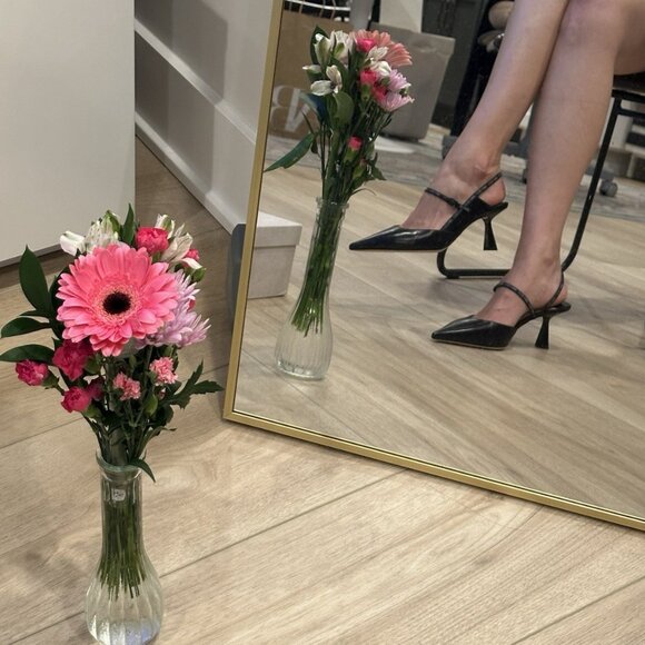 Jimmy Choo Ray 65 38.5 Black Nappa Leather Slingback Pumps - Picture 11 of 13